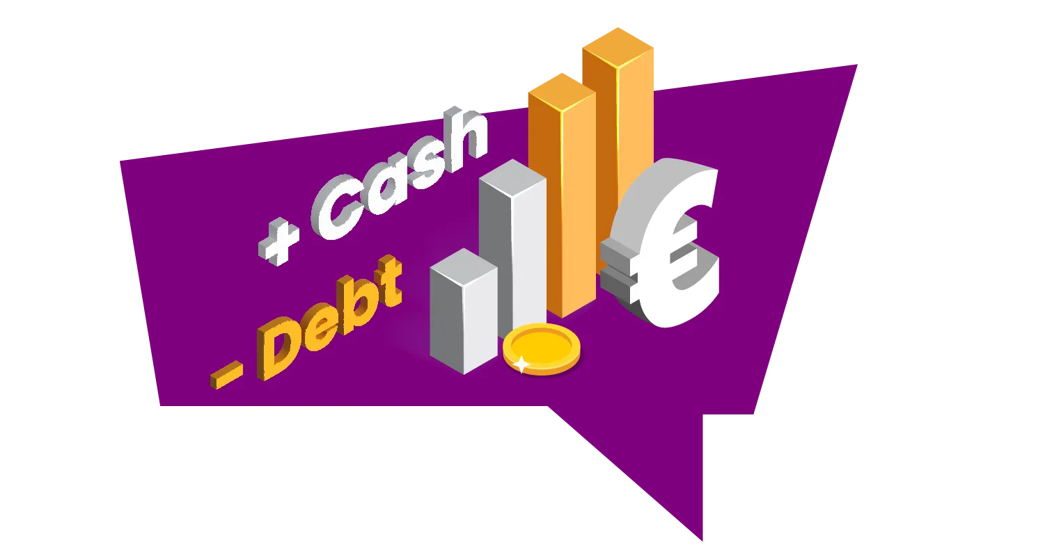 Wat betekent cash en debt free?